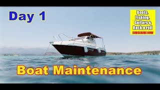 Pre Season Boat maintenance  - Cleaning, Fixing & Buffing - DAY 1