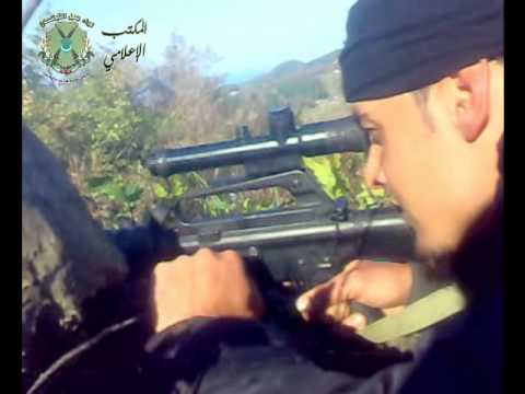 رصد تحركات عناصر قوات النظام واستهدافهم في مرصد ال 45 في ريف اللاذقية من قبل أحد قناصي لواء جبل التركمان