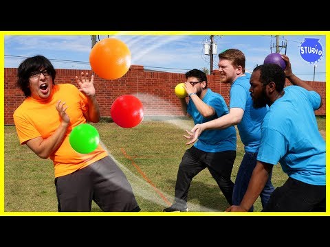 CRAZY DODGEBALL GAME ! ORANGE TEAM VS BLUE TEAM