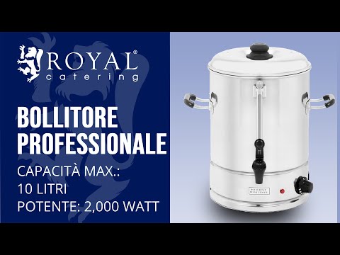 Video - Bollitore professionale - 10 litri - 2.000 W