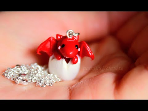 DIY: Baby Dragon Necklace Polymer Clay Tutorial (Collab w/ LittleSurprisesYT)