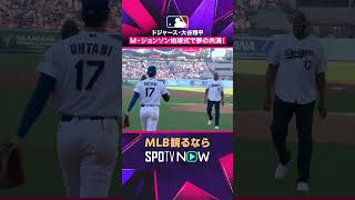 【ドジャース・大谷翔平】 捕手役で登場 マジック・ジョンソンと夢共演🔥 2026年MLB観るなら#SPOTVNOW #shorts
