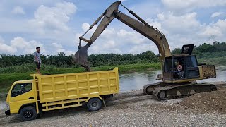 Download lagu New car loads sand || testing the capabilities of the 2021 Mitsubishi Canter Super HDX mp3