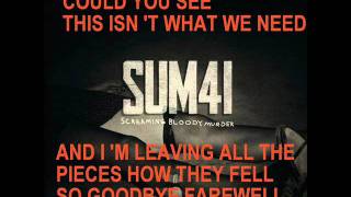 SUM 41 - WHAT AM I TO SAY LYRICS
