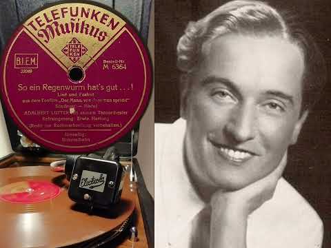 So ein Regenwurm hats gut ...! - Erwin Hartung & das Orchester Adalbert Lutter (Telefunken M 6364)