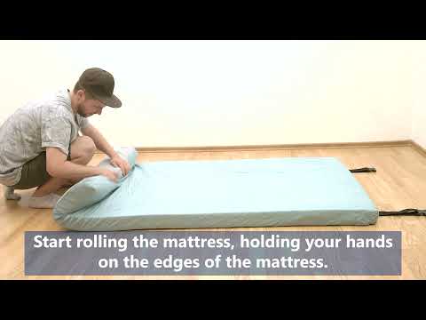 How to Roll Up your Memory Foam Floor Mattress by Hazli