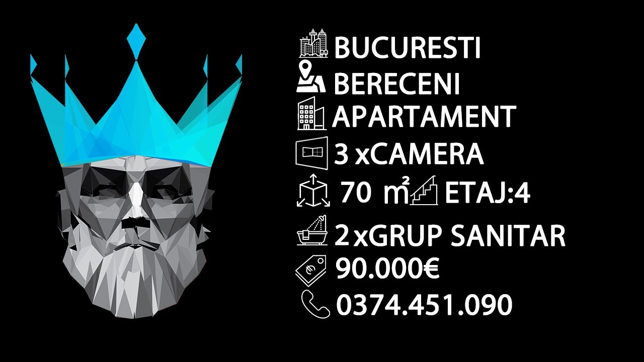 Tur video 3 Camere | Berceni | Centrala | Parcare inclusa | Balcon | Comision 0%