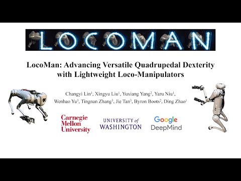 LocoMan: Extended Unitree robot dog to help with tidying up