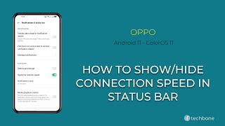 How to Show/Hide Connection speed in Status bar - Oppo [Android 11 - ColorOS 11]