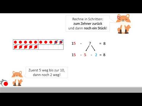 Minusaufgaben mit Zehnerunterschreitung (ZR 20)