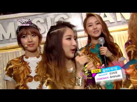 [ENG] 4MINUTE Cut (w/ INFINITE Sunggyu + L) @ 130426 Music Bank Interview