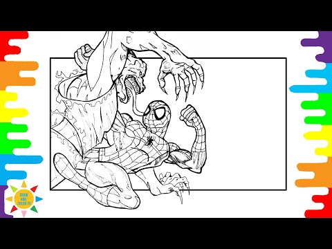 SPIDERMAN vs VENOM Coloring | Cartoon x nublu x Gameboy Tetris - Biology [NCS Release]