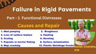 Types of Failure in Cement Concrete Pavements - Part 1, Functional Failure. causes and remedies.