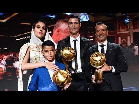Cristiano Ronaldo wins Best Player Globe Soccer Awards 2018 attend fiancée and  HD