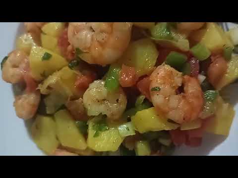salade  de crevettes,  أسرع وألذ سلاطة كروفات تأكلها