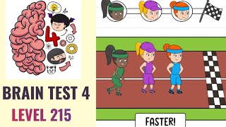 🧠 Brain Test 4 Level 215 | Don't let Jenny lose the race! | Walkthrough