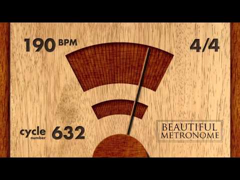 190 BPM 4/4 Wood Metronome HD