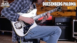 Video thumbnail for No Talking...Just Tones | Duesenberg Solid Body Guitars | Paloma - White by Peach Guitars