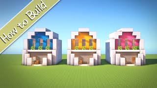 [OSHACRA] part57 How to build modern house like an egg!/おしゃクラ！ part57 たまご型モダンハウス（Minecraft）