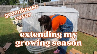 starting fall gardening with Vego Garden's frost greenhouse cover 🍂🥕🥬