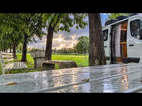 Así suena un día en nuestra camper | Lluvia y naturaleza (ASMR)