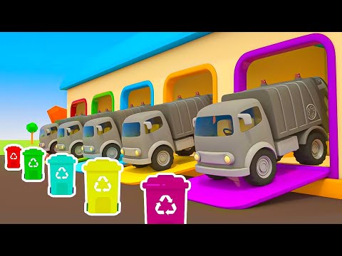 Collect trash with the colorful garbage trucks in the city. New mission for Helper cars!