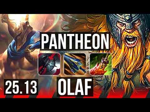 PANTHEON vs OLAF (TOP) | 500+ games, Dominating | KR Grandmaster | 25.13