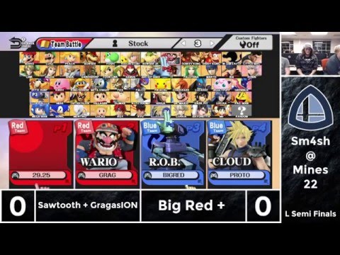 Sm4sh@Mines 22 - Sawtooth + GragasION Vs. Big Red + Proto - Doubles Losers Semifinals