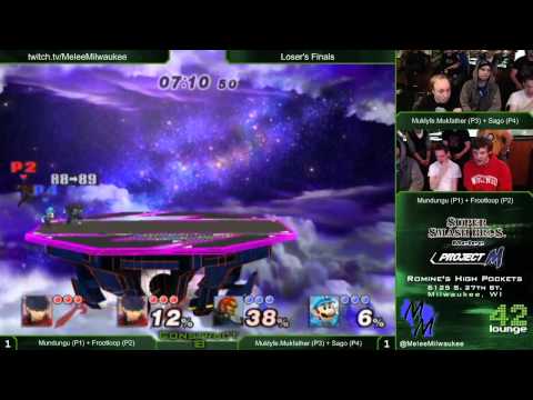 Construct 18 - Mundungu + Frootloop vs Muklyfe.Mukfather + Sago - Project M Doubles Loser's Finals