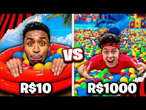 PISCINA DE BOLINHAS DE R$10, R$100 E R$1000! - Desafio