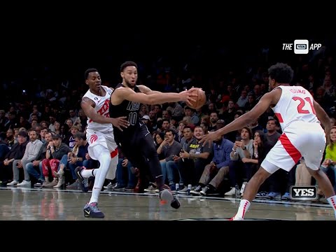 Ben Simmons fakes everyone and Dimes to Claxton for the MONSTER Dunk