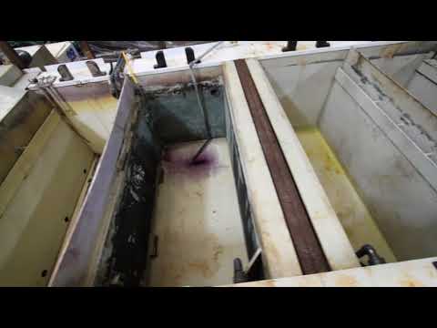 Process Plant and Equipment (Pro Quip) 21 station 1200 mm Barrel Zinc Plating Line. Video 2