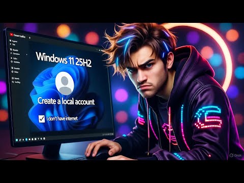 Windows 11 25H2 — как обойти вход в учетную запись Microsoft (ПОСЛЕДНЯЯ ВЕРСИЯ)