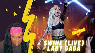 AJayII reacting to Lady Gaga&#39;s performance of Swine (live at SXSW Festival) (reupload)