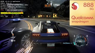 Winlator need for speed the run gameplay Snapdragon 888 s21 fe