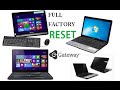 Gateway Laptop Factory Restore Reinstall Windows Reset NV NE DX FX LT KAV SA1 MX NX ZX NV79 M Series