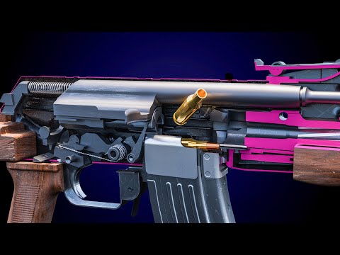 Inside the AK-47: 3D Animation of its Intricate Mechanism in 4K