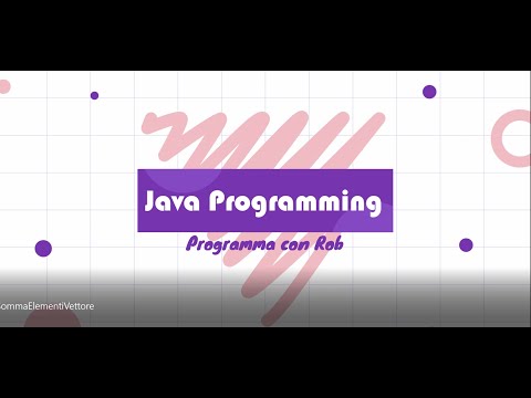 Somma Elementi Vettore con Java