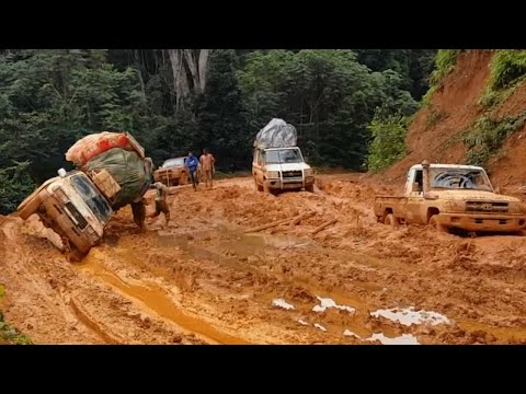 Nissan Patrol and Toyota Land Cruiser In Mud Route - 4x4 Extreme Mud Route