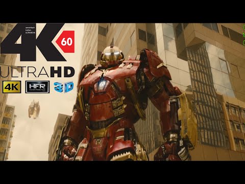[4k][60FPS] Hulkbuster VS Hulk 4K 60FPS HFR 3D 3DSBS/VR/Cardboard[UHD] ULTRA HD