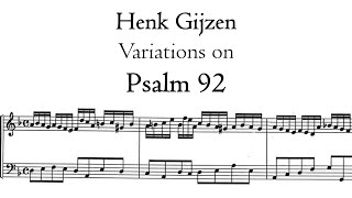 Gijzen - Variations in baroque style on Psalm 92 - Hauptwerk