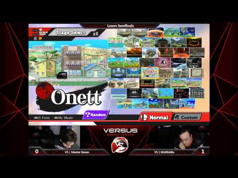 Versus Weekly 4/23/15 - Losers Semis - Master Raven (Sheik) vs. NickRiddle (Mii Brawler) - Smash 4