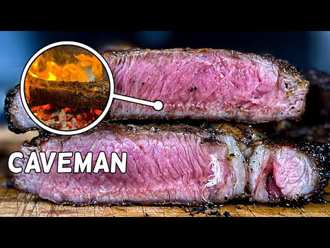 Caveman Steak on a Weber Kettle by Schueys BBQ