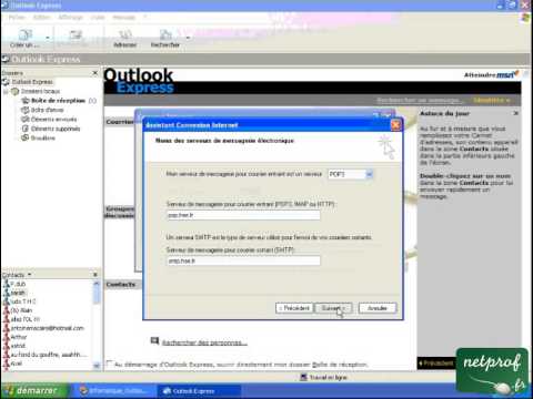 comment modifier outlook express