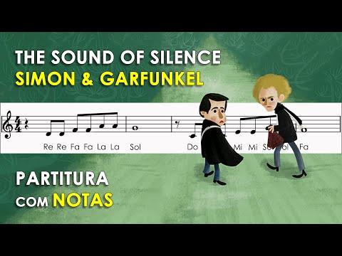 The Sound of Silence | Partitura com Notas para Flauta Doce, Violino | Simon & Garfunkel
