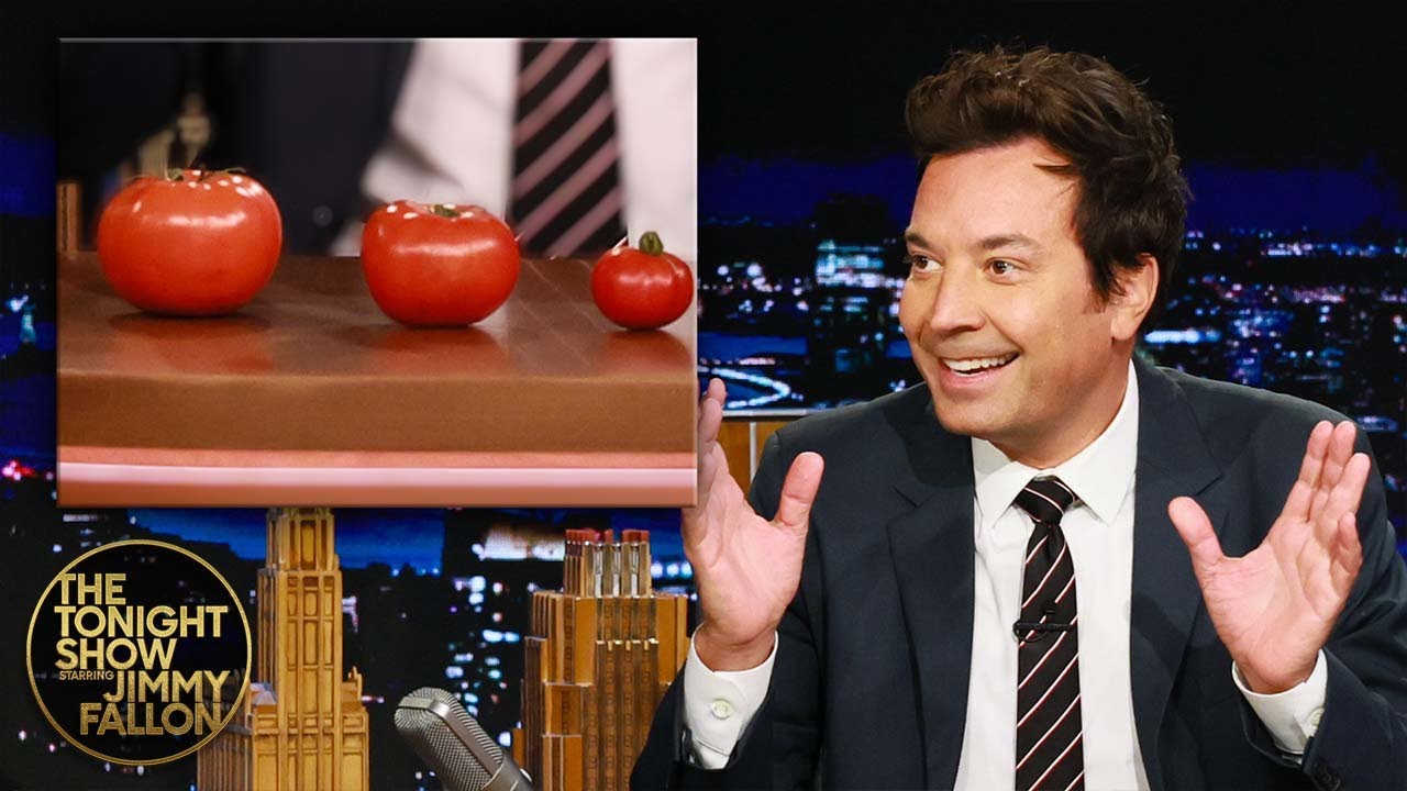 Jimmy Creates the Snack of the Summer with His Beefmaster Tomato | The Tonight Show - YouTube