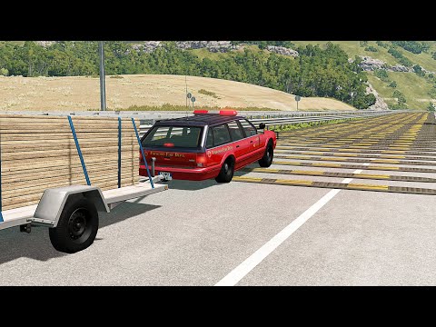 Mobil vs Speed Bumps #3 - BeamNG Drive