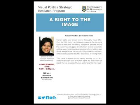 Visual Politics Seminar Series Semester II 2016 - Sharon Sliwinski