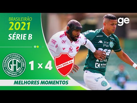 Gols e lances de Guarani x Vila Nova-GO