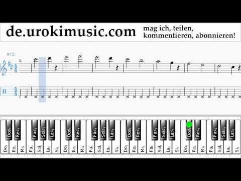Klavier Lernen (rechte Hand) The Chainsmokers & Coldplay - Something Just Like This Tabulatur Teil